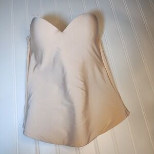 Victoria's Secret Nude Strapless Longline Bustier Bra‎ 34B Sweetheart Neckline